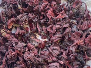 Dried hibiscus flower